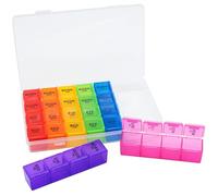 Pill Organizer, Box Organiser 7 Days, Tablet Dispenser - Large 28-Compartment Capacity with Secure Lock Design, Ideal for Daily Medication & Travel Use (1 Pcs)