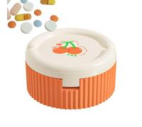Pill Organizer,Daily Medicine Dispenser Case with Folding Water Cup | Multifunctional Portable Travel Organizer for Supplement, Fish Oil Storage