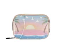 Pill Organizer Day Pill Organizer for Purse Seaside Sunset Seagulls