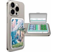 Pill Organizer Discreet for Phone - Portable Small Compact Pill Box with Bracket Cute Pill Organizer Easy Open Waterproof Pill Case for Travel Outdoor Camping(C)