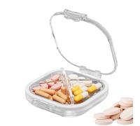 Pill Organizer Dispenser, Stylish, - High-Performance Lightweight Compact Small Daily Case, Supplement Box Safety Latch, Soft Silicone Sorted Storage Pocket | Pocket Purse Medicine