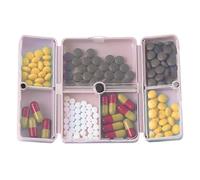 Pill Organizer - Foldable Travel Magnetic Pill Case | 7-Day Weekly Pill-Organizer Portable | Seven Compartment Design | for Purse Pocket Medication Supplements Liver Oil Dustproof Bpa Free