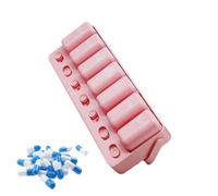 Pill Organizer - Lightweight Portable Slim Design, Best Sturdy Closure Leak Proof, Easy Access Weekly Storage for Tablets Capsules Prescriptions | Container for Office Gym Travel