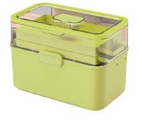 Pill Organizer, Three-Layer Medicine Storage Box, Folding Design for Home Medication Management, Compact and Convenient