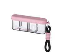 Pill Organizer, Travel Daily Pills Box, 4.53 inch, Compact Medication Container, Secure Snap-Lock Design, Ideal for Table, Medicine Storage, Camping, Vacation, Daily Use, Green/Pink