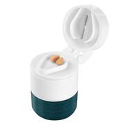 Pill Organizer Travel - Small Portable Pill Case, Compact Pill Holder with Integrated Pill Cutter | Convenient Medication Storage Box, Weekly Supplement Organizer for, Tablets, Capsules On-Th