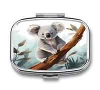 Pill Organizer Waterproof Pocket Pill Box Portable Koala and Butterfly Pill Case for Pocket Purse Medicine Organizer