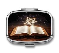 Pill Organizer Waterproof Pocket Pill Box Portable Magic Book Pill Case for Pocket Purse Medicine Organizer