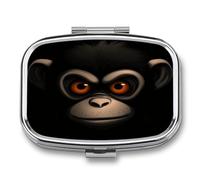 Pill Organizer Waterproof Pocket Pill Box Portable Red Eyed Monkey Pill Case for Pocket Purse Medicine Organizer
