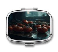Pill Organizer Waterproof Pocket Pill Box Portable Water The Tomatoes Pill Case for Pocket Purse Medicine Organizer