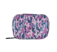 Pill Organizer Weekly Denim Blue Camo Zipper Pill Case for Travel Medication Container Pills Box 7 Day