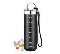 Pill Organizer Weekly Metal Supplement Organizer