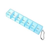 Pill Organizer - Weekly Pill Box Portable Tablet Organizer | Compact storage of dietary supplements, fish oil management box, efficient weekly health organisation