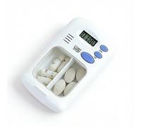 Pill Organizer with Digital Timer, Smart Timing Reminder Pill Box, Airtight Moisture-Proof 2-Grid Case, BPA-Free Food-Grade PP Material, Compact Travel-Friendly, Easy Open & Senior Friendly for Daily