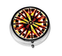 Pill Organizerï¼ŒRound Shaped Pack ï¼Œ3 Compartment Medicine Pill Caseï¼ŒPortable Pill Boxï¼ŒPill Dispenserburning Totem