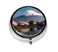 Pill Organizerï¼ŒRound Shaped Pack ï¼Œ3 Compartment Medicine Pill Caseï¼ŒPortable Pill Boxï¼ŒPill Dispensermt. Fuji in Early Spring