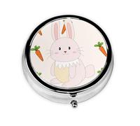Pill Organizerï¼ŒRound Shaped Pack ï¼Œ3 Compartment Medicine Pill Caseï¼ŒPortable Pill Boxï¼ŒPill Dispensersmiling Rabbit