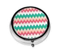 Pill Organizerï¼ŒRound Shaped Pack ï¼Œ3 Compartment Medicine Pill Caseï¼ŒPortable Pill Boxï¼ŒPill Dispensercolour Curve Ripple Chart