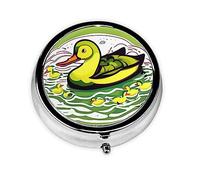 Pill Organizerï¼ŒRound Shaped Pack ï¼Œ3 Compartment Medicine Pill Caseï¼ŒPortable Pill Boxï¼ŒPill Dispenserduck Flock Game