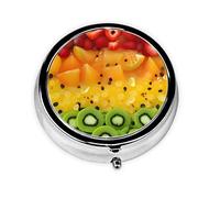 Pill Organizerï¼ŒRound Shaped Pack ï¼Œ3 Compartment Medicine Pill Caseï¼ŒPortable Pill Boxï¼ŒPill Dispenserfresh Fruit