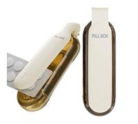 Pill Organzier - Compact Portable Sealed Dispenser - Supplement Organizer Dispenser - for Travel Day Night Cabinet Women Men Family Friends