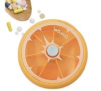 Pill Planner Weekly | Round 7-Day Pill Medicine Vitamin Organizer - Clear Lids Pill Box Case to Hold Vitamin, Cod Liver Oil, Supplements Modgal