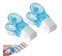 Pill Popper for Blister Packs, Portable Pill Taker Remover Tablet Opener Pills Splitter, Pill Dispenser Storage Box Easy to Take Out Pills, Tablet Assistance Tool for The Elderly (2)