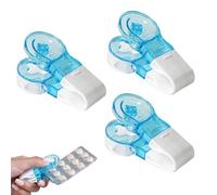 Pill Popper for Blister Packs, Portable Pill Taker Remover Tablet Opener Pills Splitter, Pill Dispenser Storage Box Easy to Take Out Pills, Tablet Assistance Tool for The Elderly (3)