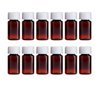 Pill pots with Medicap Lids - Refillable, Reusable, Travel-Sized Child Safety Medicine Bottles, UV Protection, Ideal for Liquids, Tinctures & Medicine Storage 25ml - Pack of 12