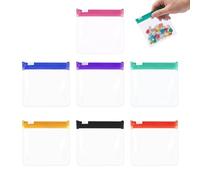Pill Pouch Bags Clear 7 Colors Waterproof with Slide Lock