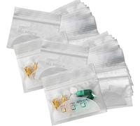 Pill Pouch Bags - (Pack of 150) 3" x 2.75" - BPA Free, Poly Bag Disposable Zipper Pills Baggies, Daily AM PM Travel Medicine Organizer Storage Pouches, Clear Reusable with Write-on Labels