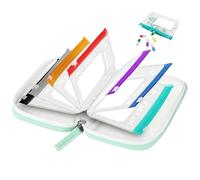 Pill Pouch | Waterproof Silicone Chews Case,with 14 Compartments Color Coding Reusable Zippered Travel Pill Bags,for Kids Men Women Home Fridge Office Daily Weekly Morning Night