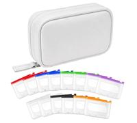 Pill Pouches for Travel Waterproof Weekly Storage with 14 Color-Coded Bags