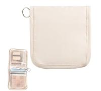Pill Pouches Travel, Folding Medicine Organizer, Portable Storage Container, Beige, Gray, Lightweight Zipper Closure, for Prescription, Cosmetics, Lipsticks, Fish Oil, Daily Use