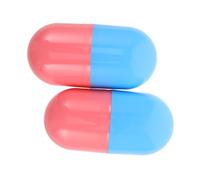 Pill Shaped Storage Box 9x18cm Plastic 2pcs Creative