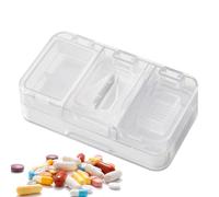 Pill Splitter,Double-Layer Medicine Crusher - Weekly Tablets Cutter Box for Nurses School Camping Business Home Hospital Work Adults Kids Elderly