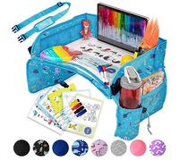 PILLANI Kids Travel Tray - Car Seat Tray for Kids Travel, Road Trip Essentials - Black