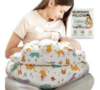 PILLANI Nursing Pillow for Breastfeeding, Breast Feeding Pillow with Security Fence for Enhanced Comfort, Baby Registry Search, Removable Cotton Cover, Adjustable Waist Strap, Newborn Pillow Supplies