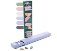 Pillar - 7 Day Pill Box Organiser | BPA-Free Wheat Straw Pill Organiser | Beautiful Tablet Organiser for Travel and Home (Lavender)