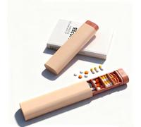 Pillar 7 Day Pill Organiser - Weekly Pill Box for Medication, Supplements, Vitamins & Cod Liver Oil, Aesthetic Portable Tablet Container for Home & Travel (Soft Pink)