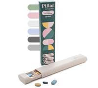 Pillar 7 Day Pill Organiser | Weekly Travel Pill Box | Easy Slide to Open Tablet Organiser - 7 Compartments | Premium Pill Box for Daily Medicine, Supplements, Vitamins | BPA Free | Off White