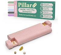 Pillar AM/PM Pill Organiser 2 Times a Day - Aesthetic Weekly Pill Box