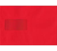 Pillar Box Red Windowed 162mm x 229mm 120gsm Peel/Seal C5/A5/Half A4 Sized Envelope 120gsm (Pack of 100)