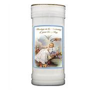 Pillar Candle Christening Keepsake Gift - Baby Boy 1705