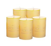 Pillar Candle Gift Set - 5 Pcs Scented Candles Long Burning, 75mm × 50mm Lemon Fragrance, 95 Hours Burn Time, Candles Gifts for Women, Yoga, Birthdays, Bathroom, Wedding Decorations (Medium)