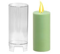 Pillar Candle Mold - Cylindrical Candle Mold, Non-Separable | Flat Top Cylindrical Candles, Acrylic Candle Molds for Handmade Candles, Crafts