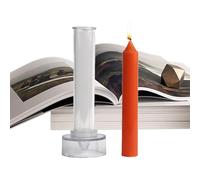 Pillar Candle Mold | PC, Clear, 10/15/20 cm Heights | Widened Base For Stable Standing | Perfect For, Prayer, Bell & Church Table Candles