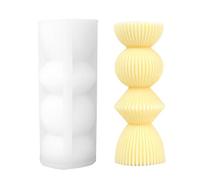 Pillar Candle Molds - Geometric Stripes Roman Columns Silicone Candle Molds, Creative Epoxy Resin Casting | Unique Candle Molds For Diy, Crafts I