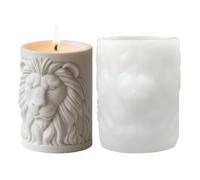 Pillar Candle Molds - Lion Shaped Flexible Pillar Craft Supplies | Resin Molds Home Decor - Wax Plaster Home Decor Soap Party Favors for Birthday, Valentine's Day, Family and Adults