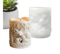 Pillar Candle Mould - Decorative Reusable Candle Mould Animal Theme Christmas Tree for Soap Resin Plaster Beginners Professional Workshop Project